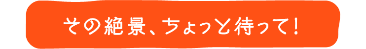 その絶景、ちょっと待って！